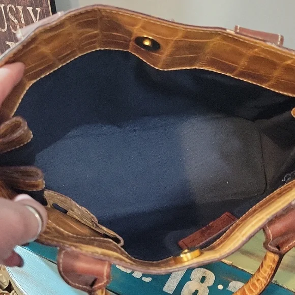 Dooney & Bourke Tan Croc-Embossed Tote - Picture 4 of 6